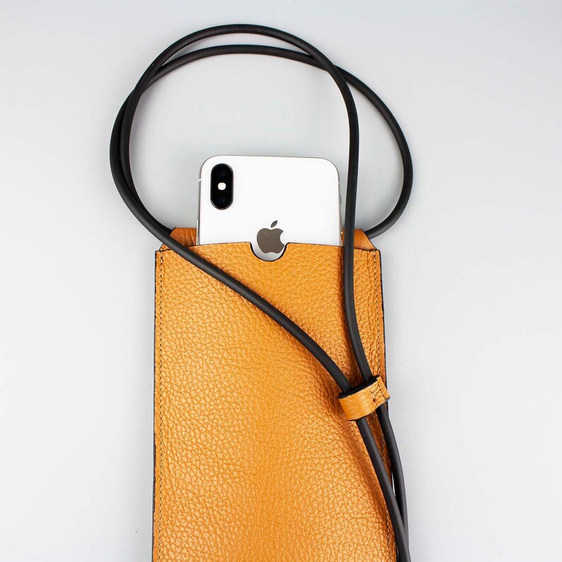 Phone crossbody case. iPhone leather case with strap. for Etsy
