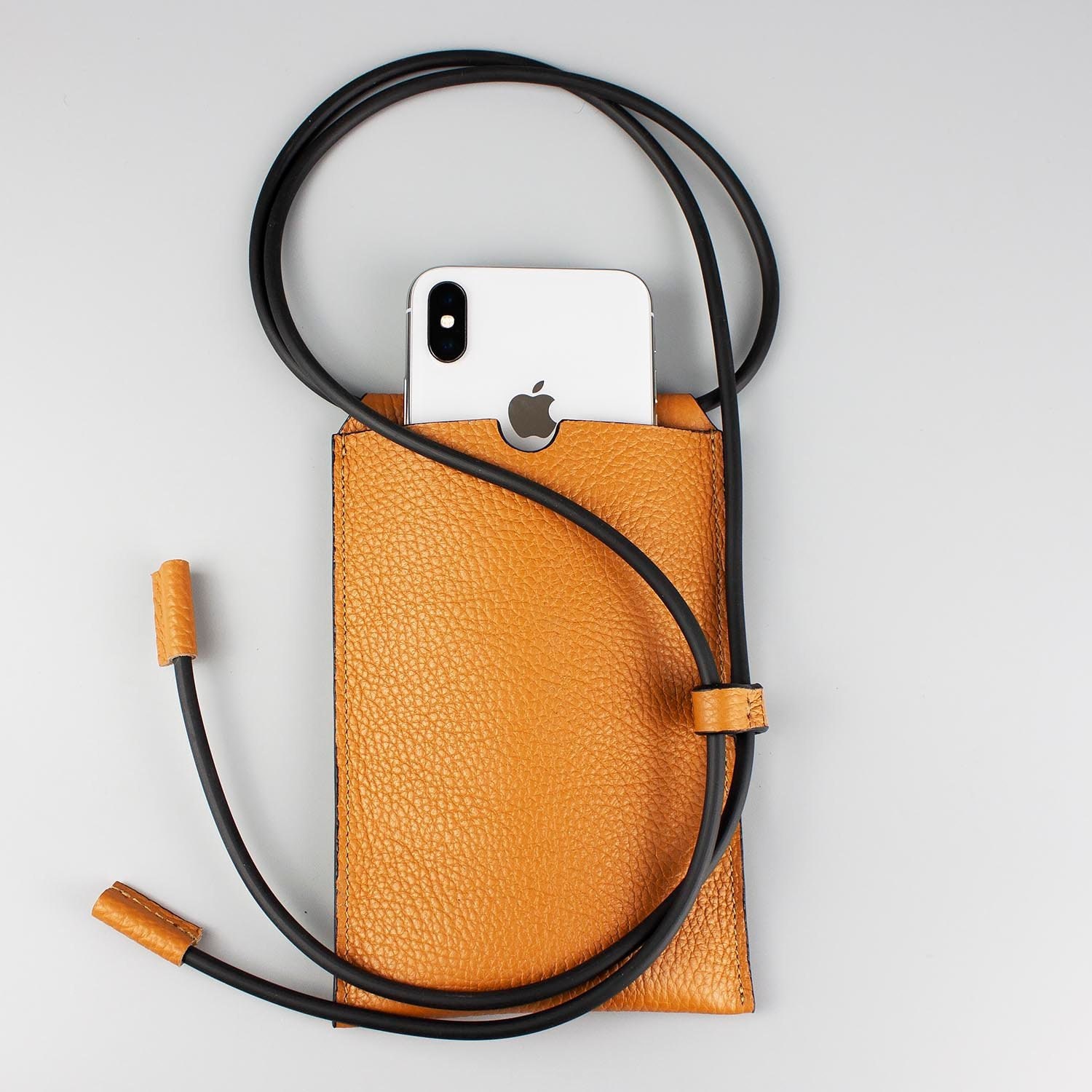 Phone crossbody case. iPhone leather case with strap. for Etsy