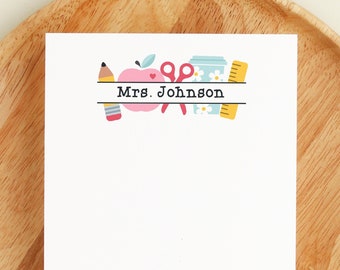 Teacher Rainbow Note Page Personalized, Colorful Custom School ...