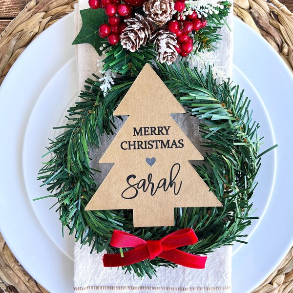 Christmas Place Setting Tags Etsy