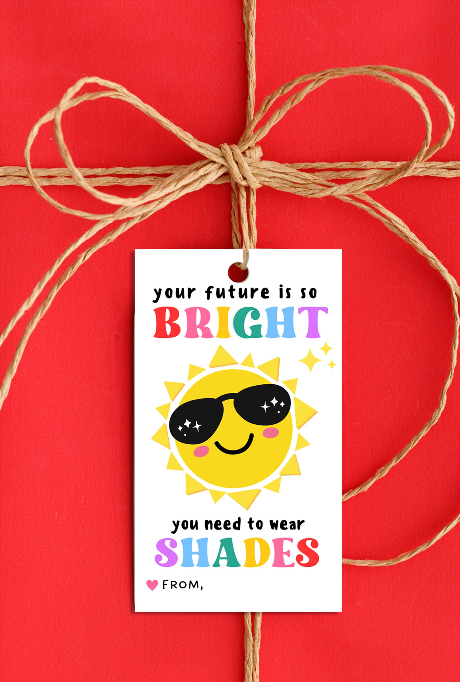 End of School Year Gift Tag PRINTABLE, Digital Summer Break Favors ...