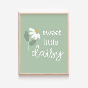 Daisy Nursery Print Set Neutral, Boho Modern Daisy Decor, Sage Green ...