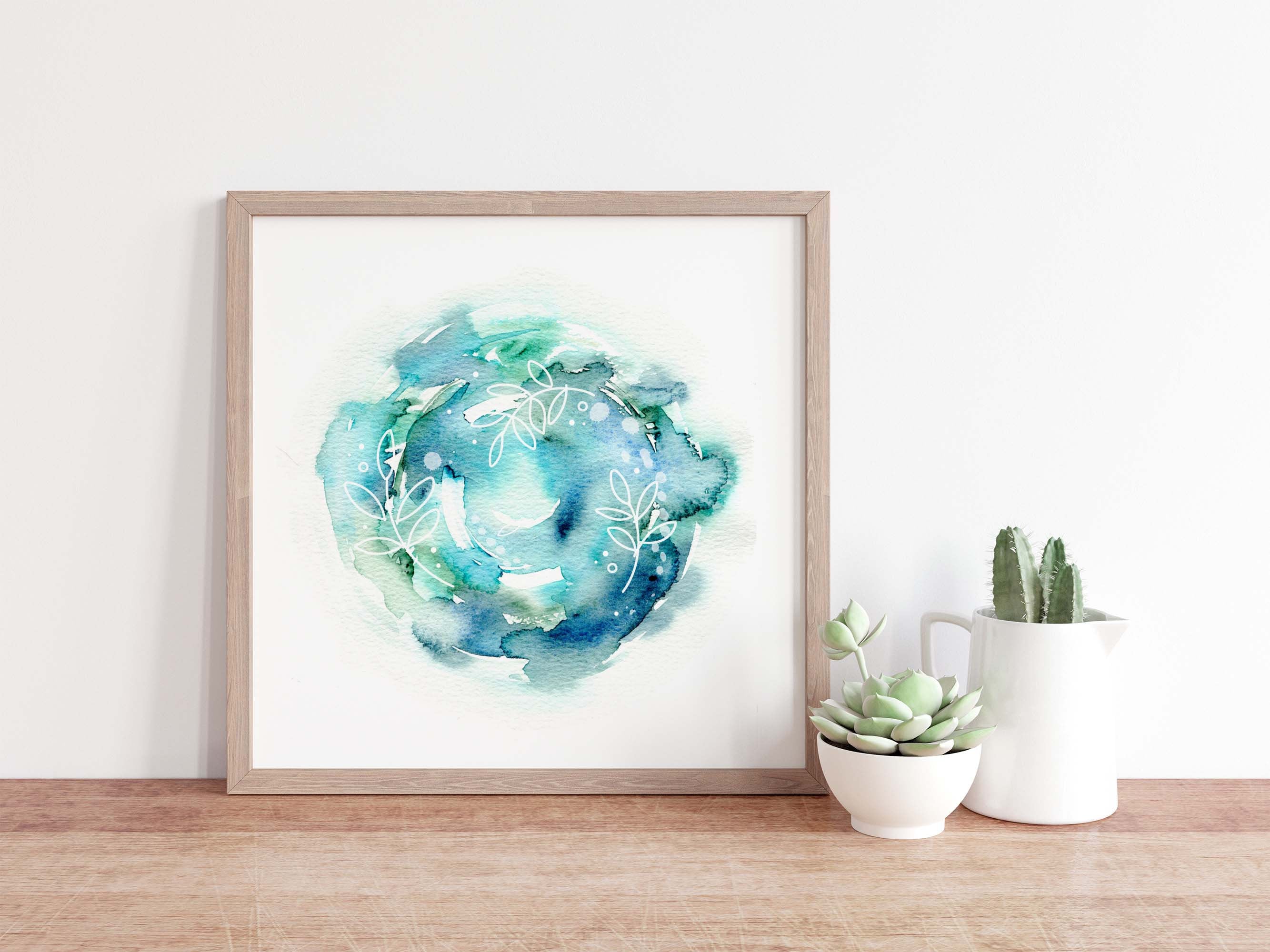 Watercolor Abstract Art Print Botanical Wall Art Floral | Etsy
