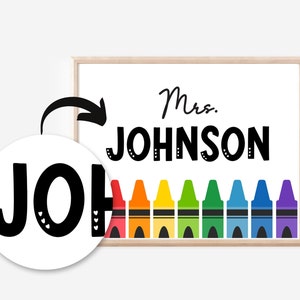 Custom Teacher Name Sign PRINTABLE, Welcome to My Class Digital Print ...