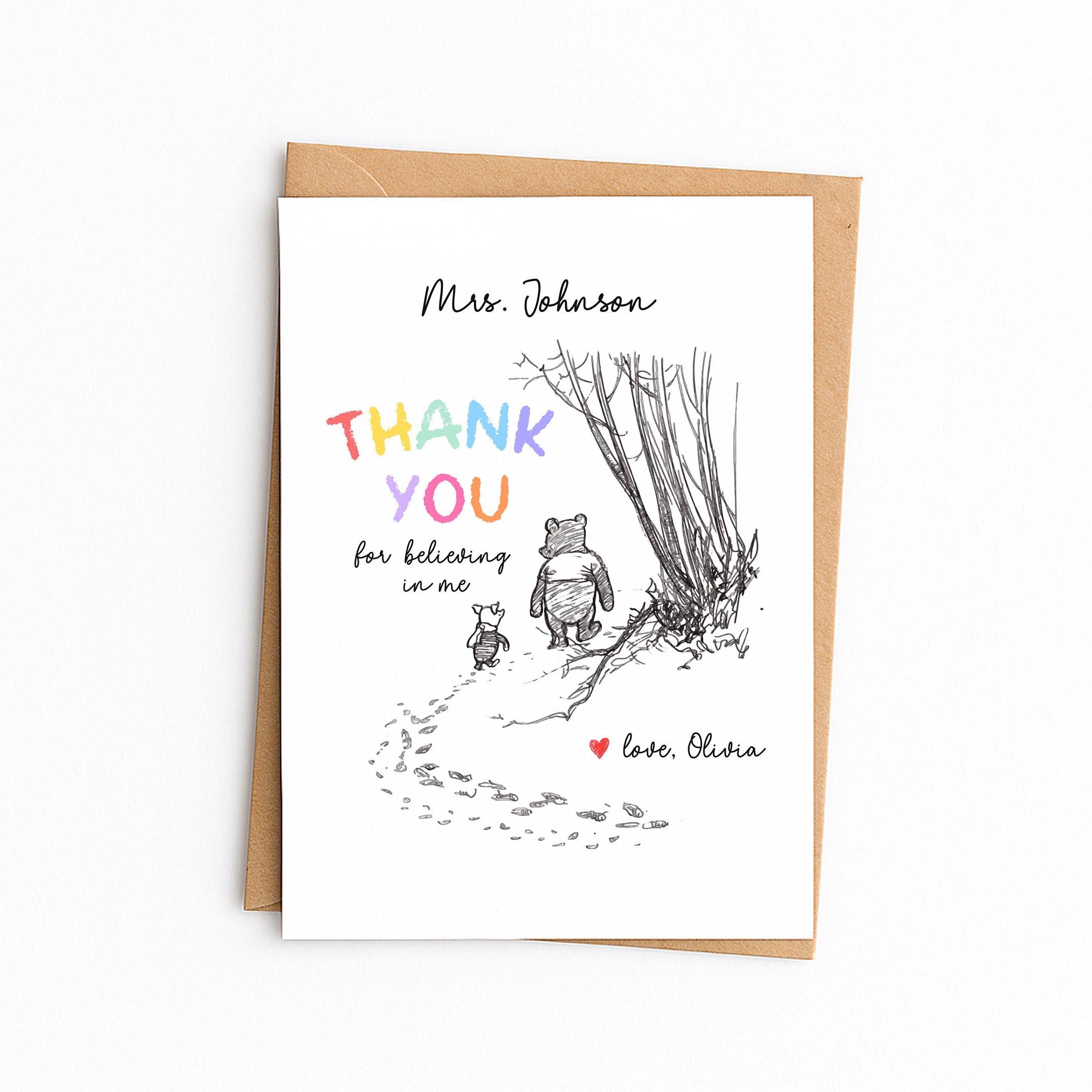 Pooh Thank You Cards - Etsy