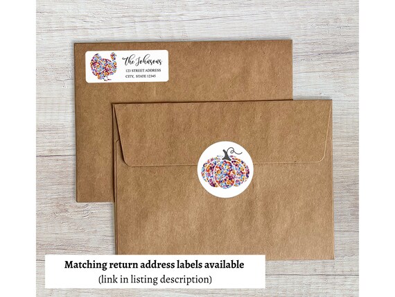 Watercolor Maple Leaves Envelope Seal Stickers