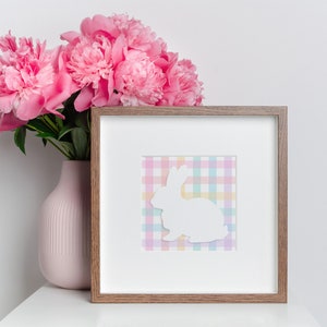 Easter Nursery Wall Art PRINTABLE, Pastel Plaid Girls Room Print Set ...