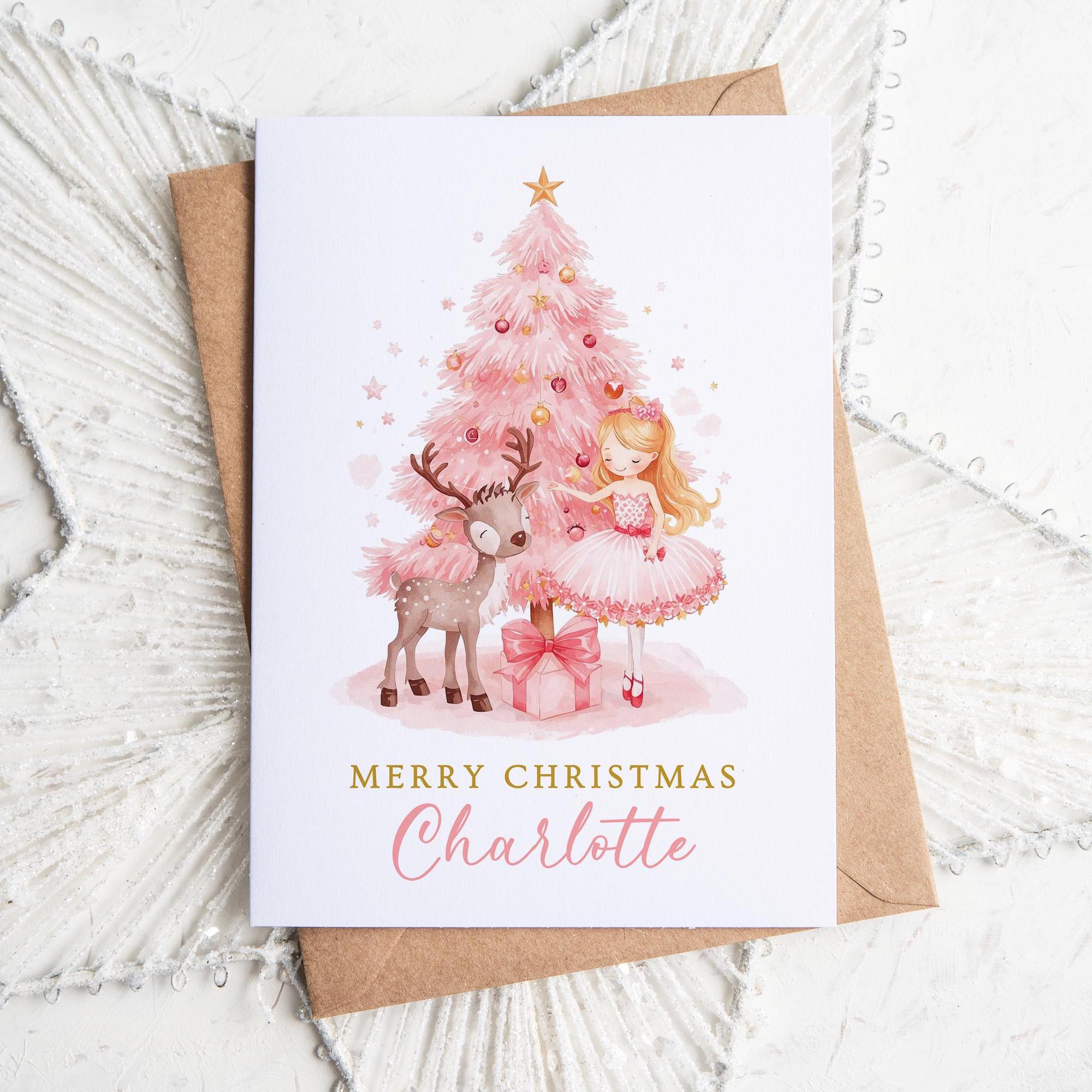 Biglietto Auguri Natalizio Second Ave: Cuore Rosa Per Nipote, Elegante E Riciclabile - 2