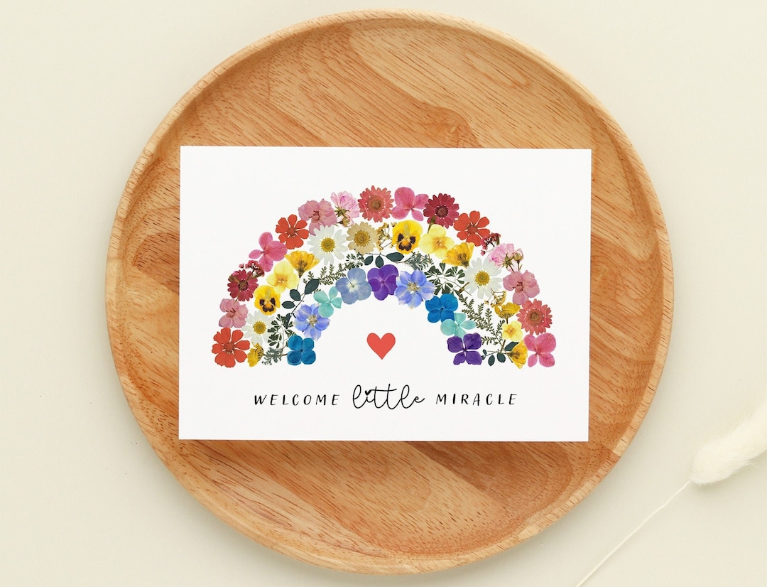 Rainbow Baby Card, Birth Congratulations, First Baby After Miscarriage