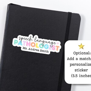 Bloc-notes SLP personnalisé, cadeau de remerciement pour les orthophonistes, papeterie scolaire personnalisée colorée, notes de professeur d'orthophoniste image 4