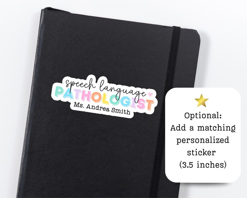 Bloc-notes SLP personnalisé, cadeau de remerciement pour les orthophonistes, papeterie scolaire personnalisée colorée, notes de professeur d'orthophoniste image 4