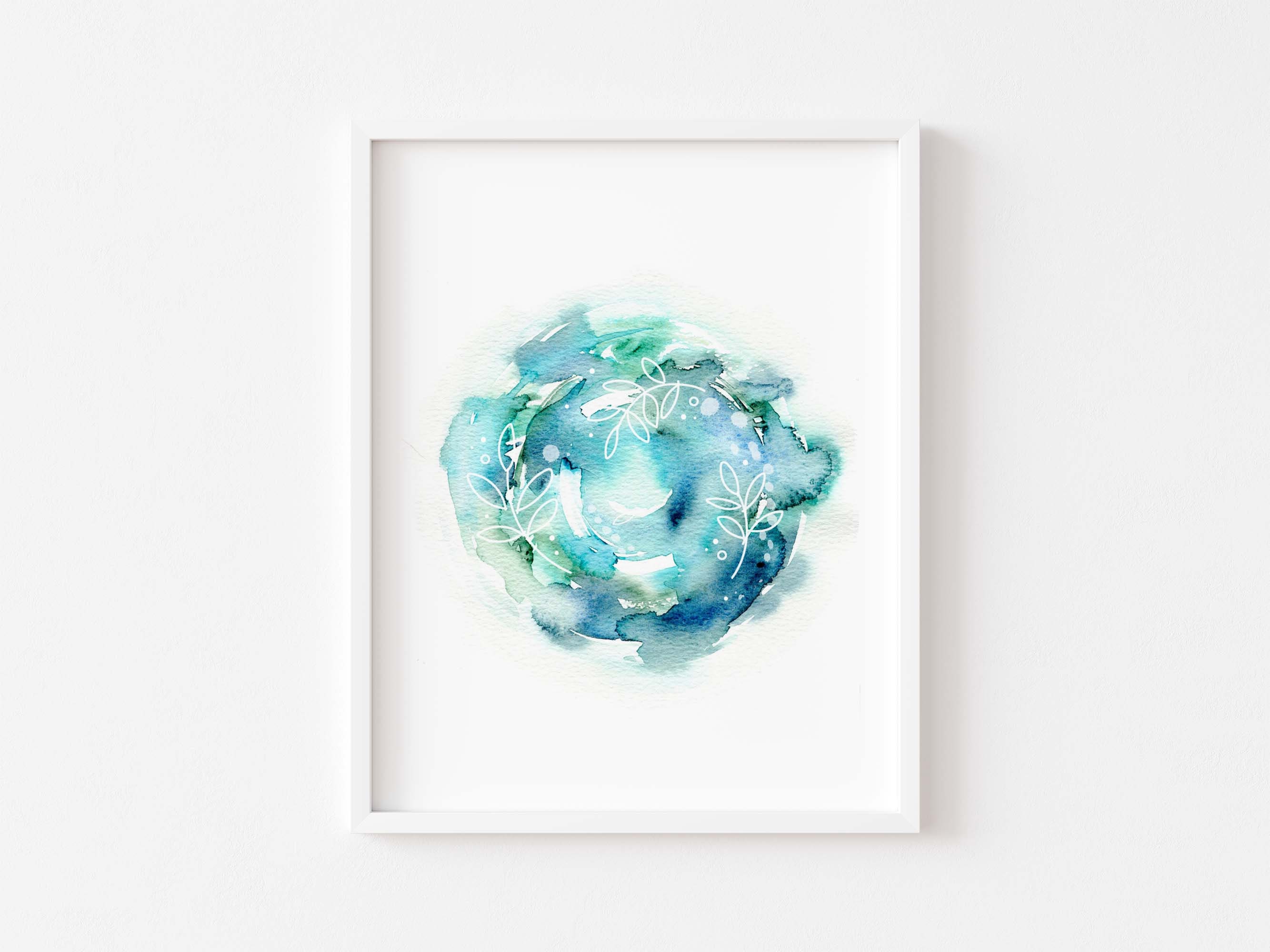 Watercolor Abstract Art Print Botanical Wall Art Floral | Etsy