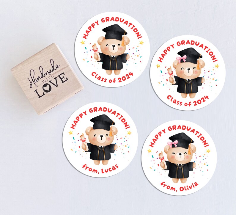 Kid Graduate Sticker Personalized Graduation Stickers for Kids, Custom Teacher Labels for ...