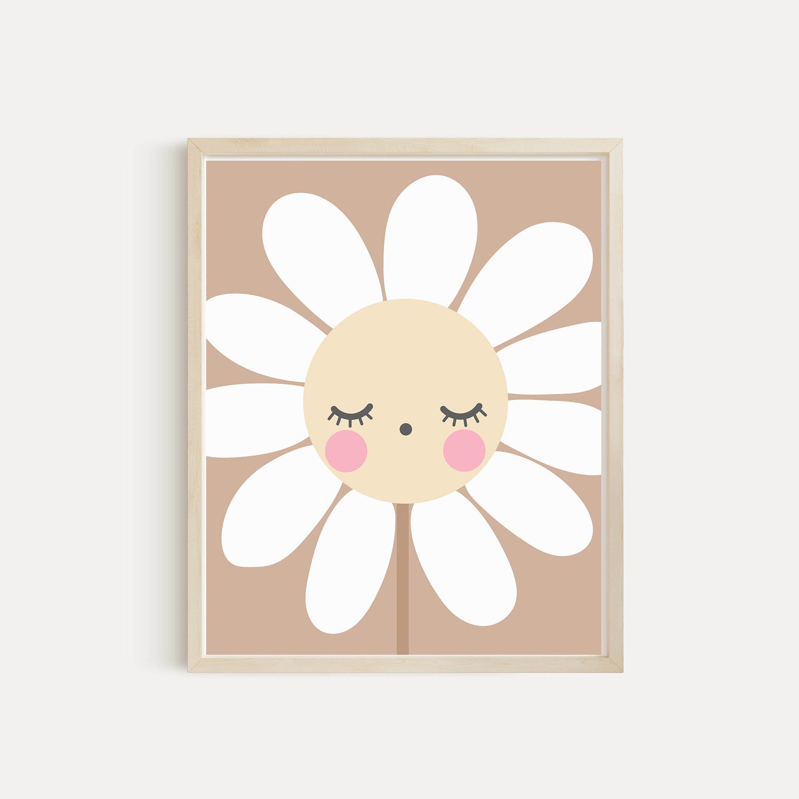 Neutral Daisy Nursery Wall Art, You Are so Loved Pink Daisy Decor, Boho ...