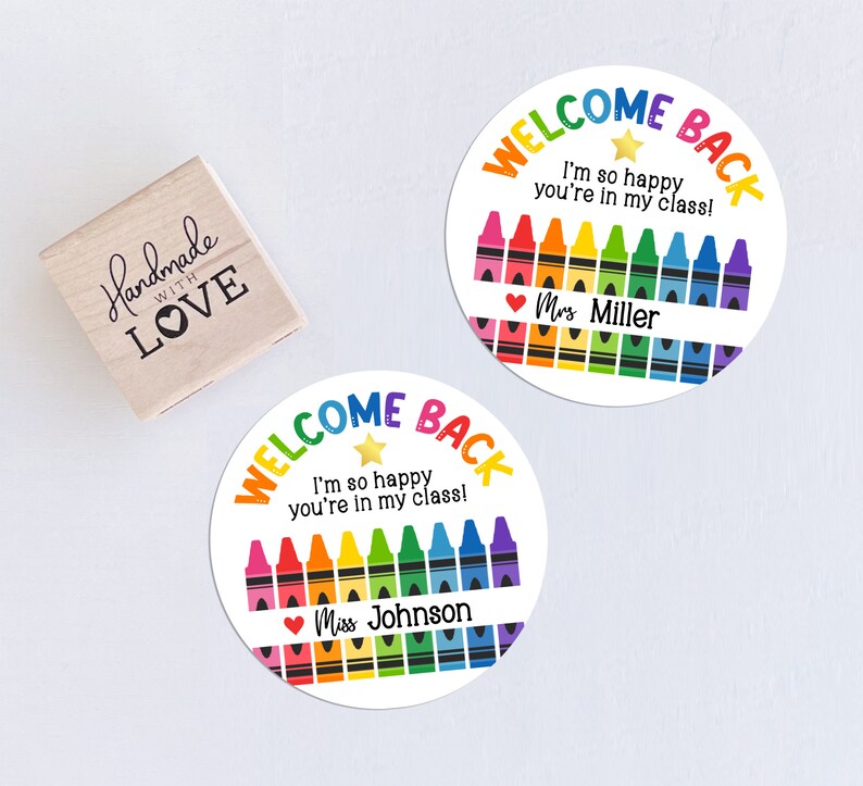 Welcom Back Sticker Personalized Back to School Stickers, First Day of School Labels, Kids ...