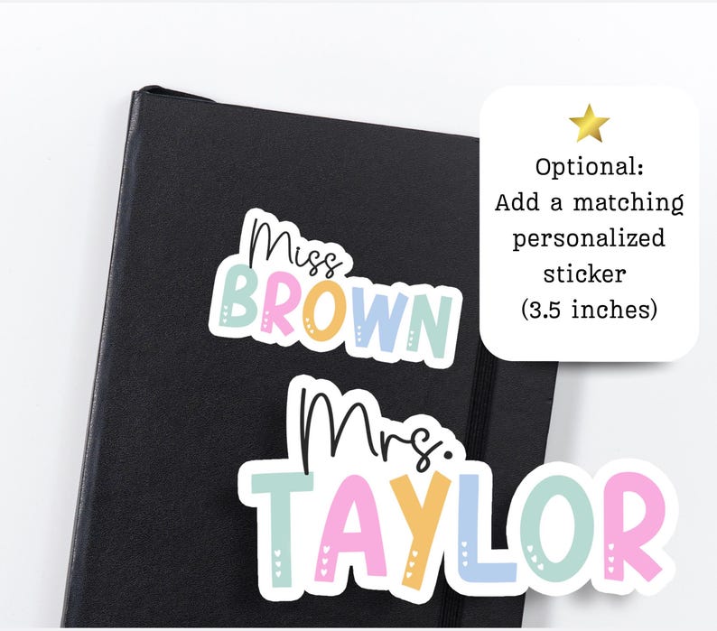 Teacher Note Pad Personalized, Colorful Custom School Stationery, Cute Teacher Appreciation Gift, Thank You Teacher End of Year, Pencils image 4