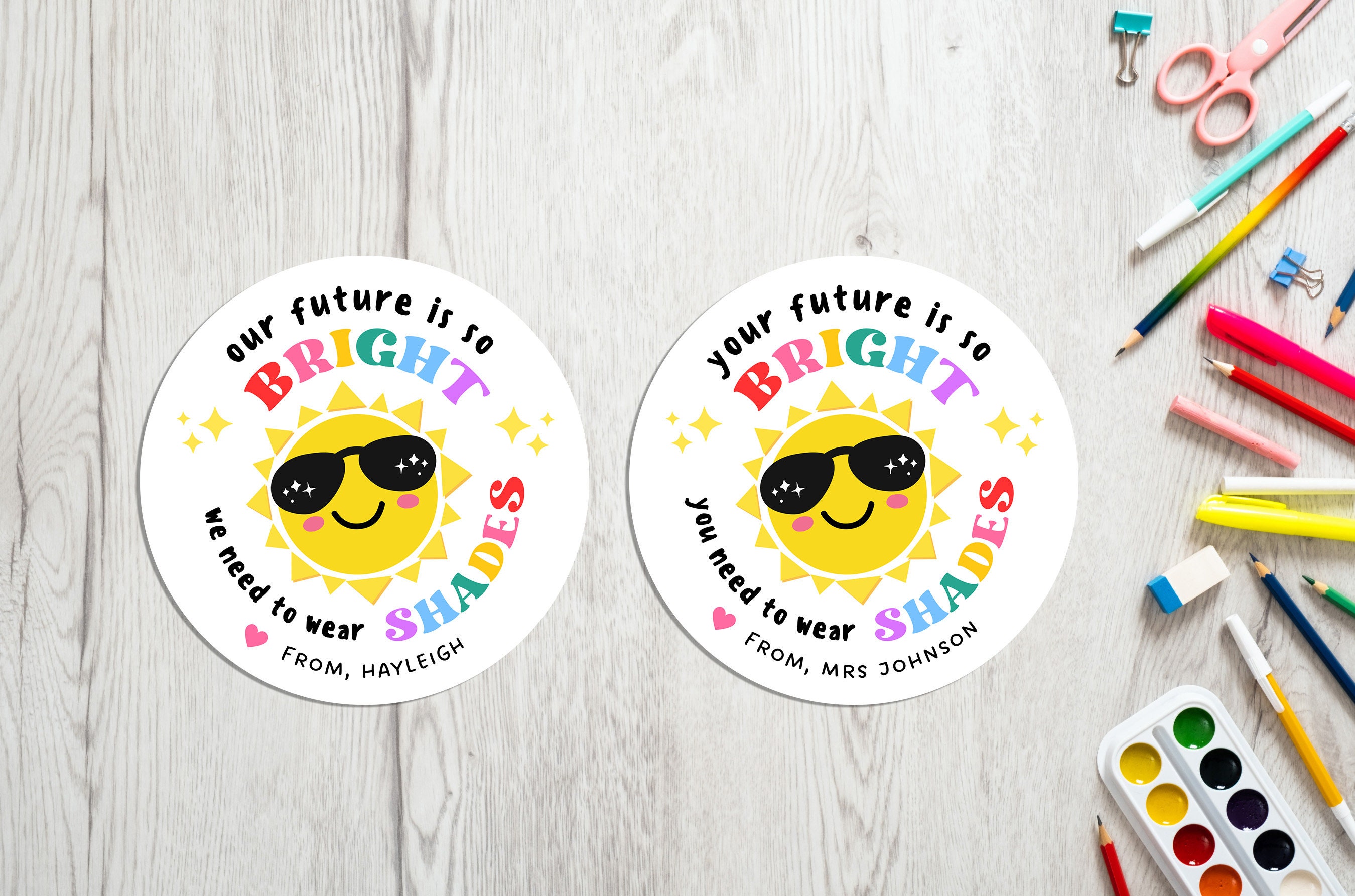 Personalized End of School Year Stickers, Custom Teacher Labels for ...