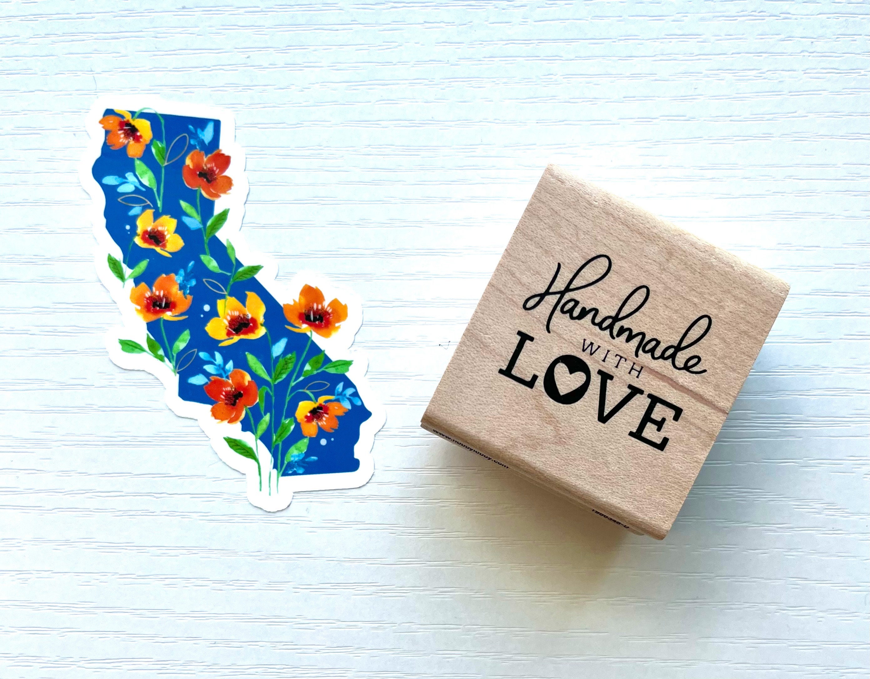 California Map Sticker, Vibrant Golden State Vinyl Decal, Watercolor ...