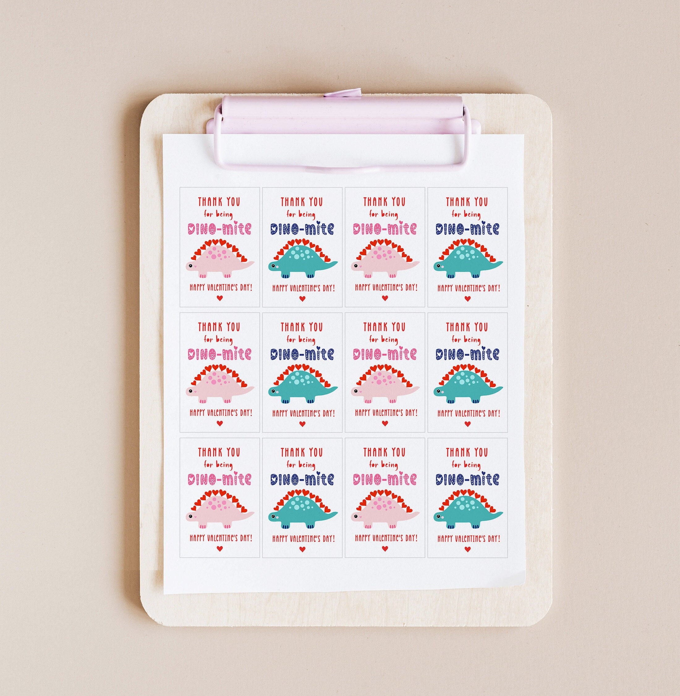 PRINTABLE Gift Tag for Teacher, Happy Valentine's Day Kids DIY Thank ...