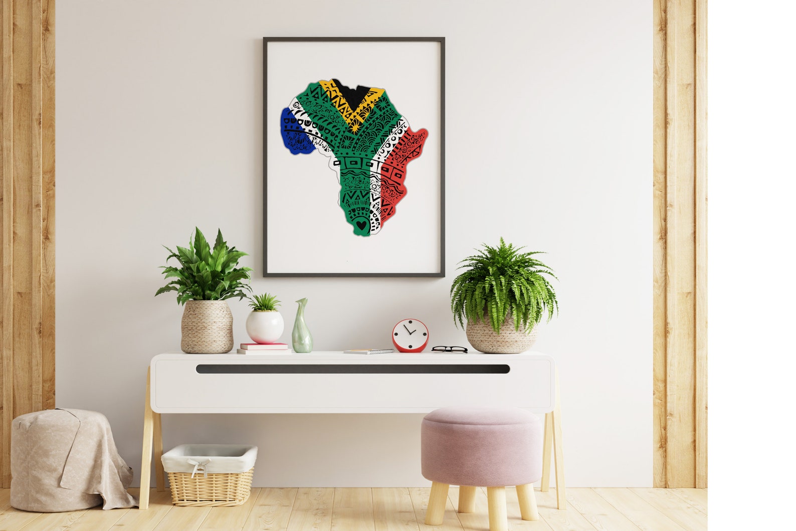 South Africa Art PRINTABLE South African Flag Travel Wall Etsy