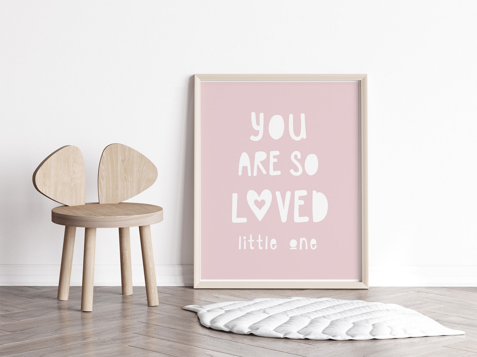 Blush Daisy Nursery Wall Art, You Are so Loved Neutral Daisy Decor ...