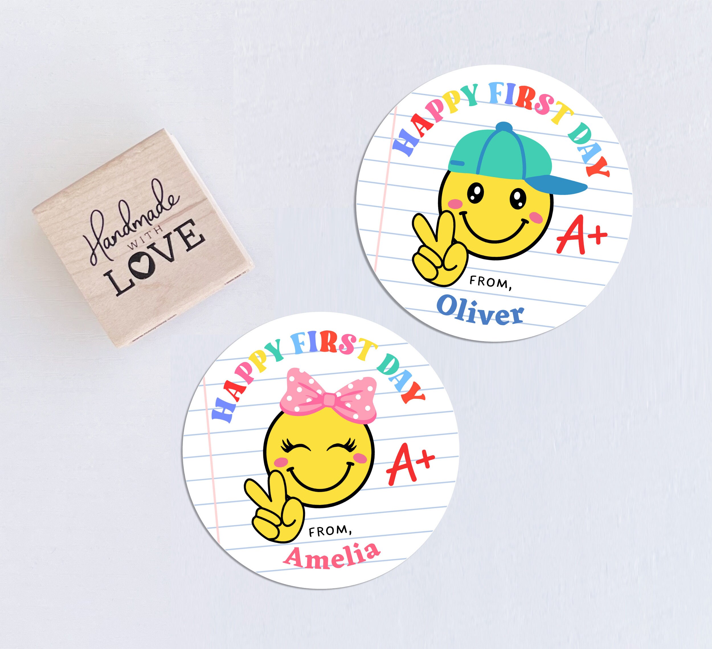 First Out Sticker Personalized Back to School Stickers, First Day of School Labels, Y2K ...