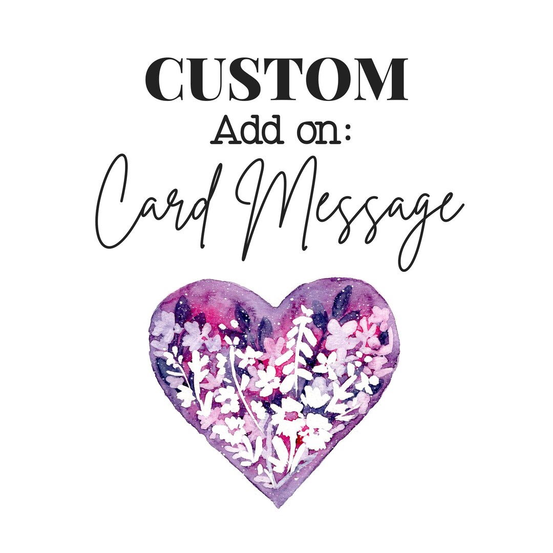 Add On: Custom Inside Card Message - Lovemorebyelzaan - Etsy