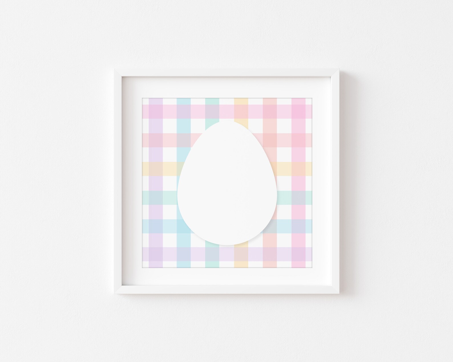 Easter Nursery Wall Art PRINTABLE, Pastel Plaid Girls Room Print Set ...