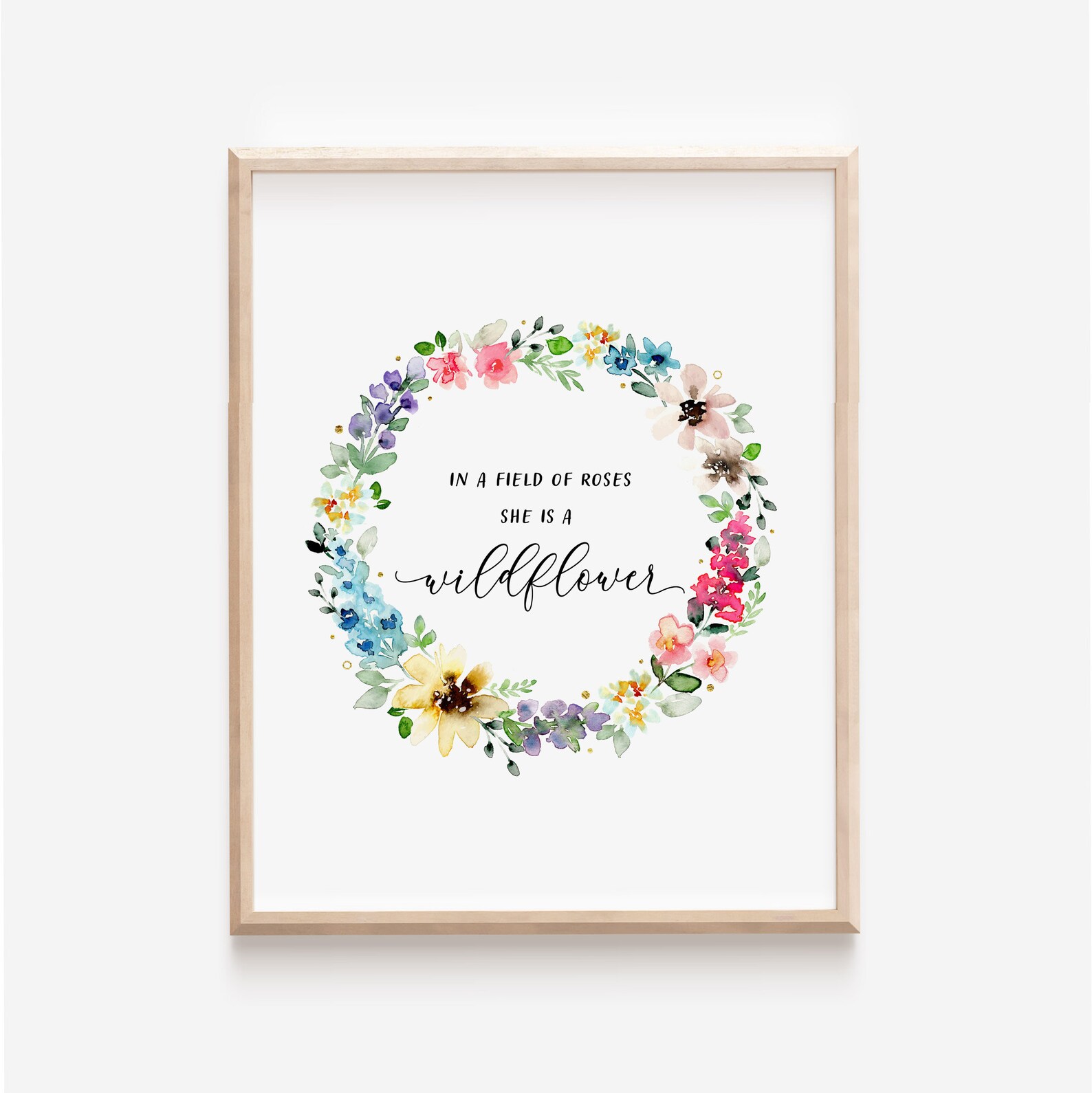She's a Wildflower Nursery Print Set Colorful Boho Baby - Etsy