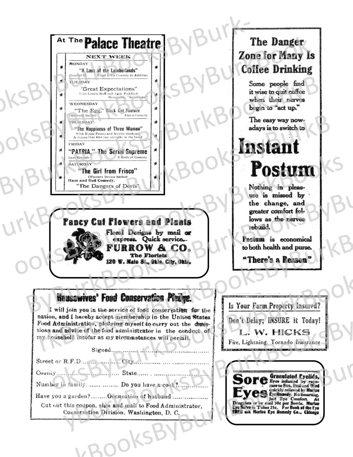 Old Newspaper Ads Ephemera Digital Printable Set 1 Digital Images - Etsy