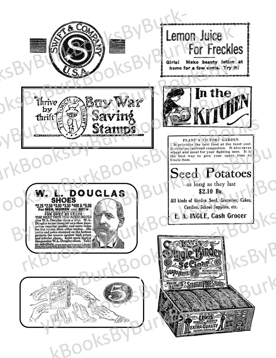 Old Newspaper Ads Ephemera Digital Printable Set 2 Digital Images - Etsy