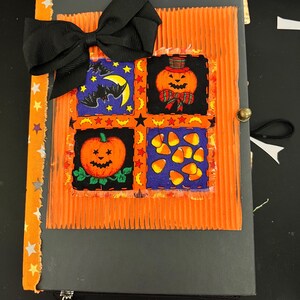 Trick or Treat Orange and Black Junk Journal Scrapbook