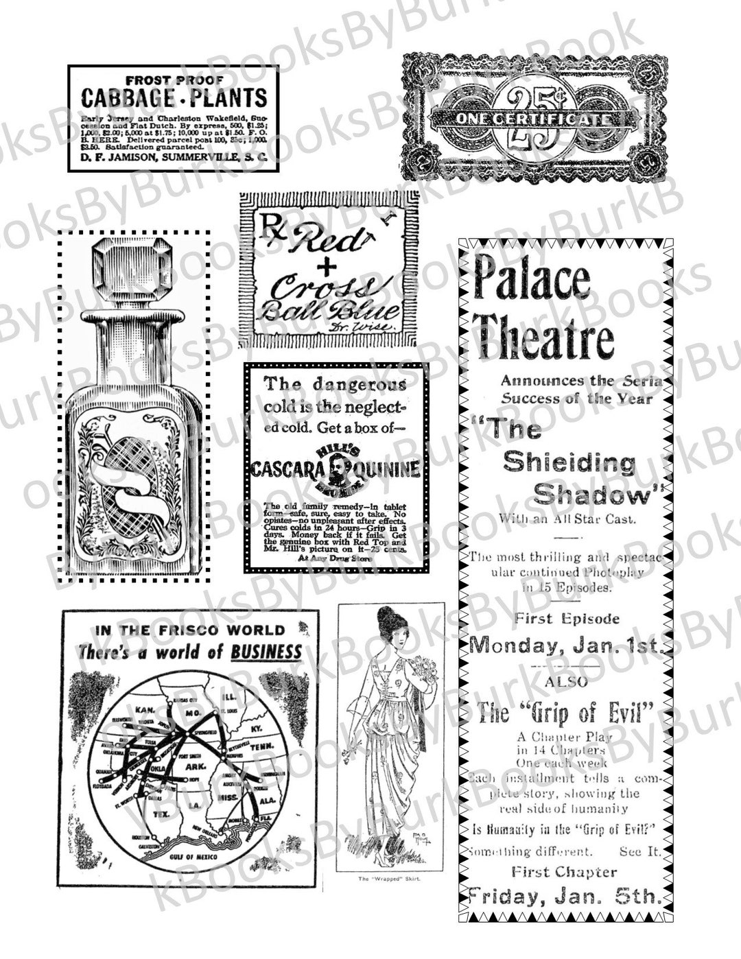 Old Newspaper Ads Ephemera Digital Printable Set 1 Digital Images - Etsy