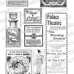 Old Newspaper Ads Ephemera digital printable Set 1 digital images