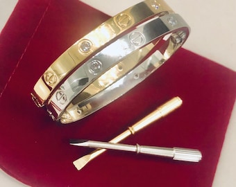 cartier inspired love bracelet etsy