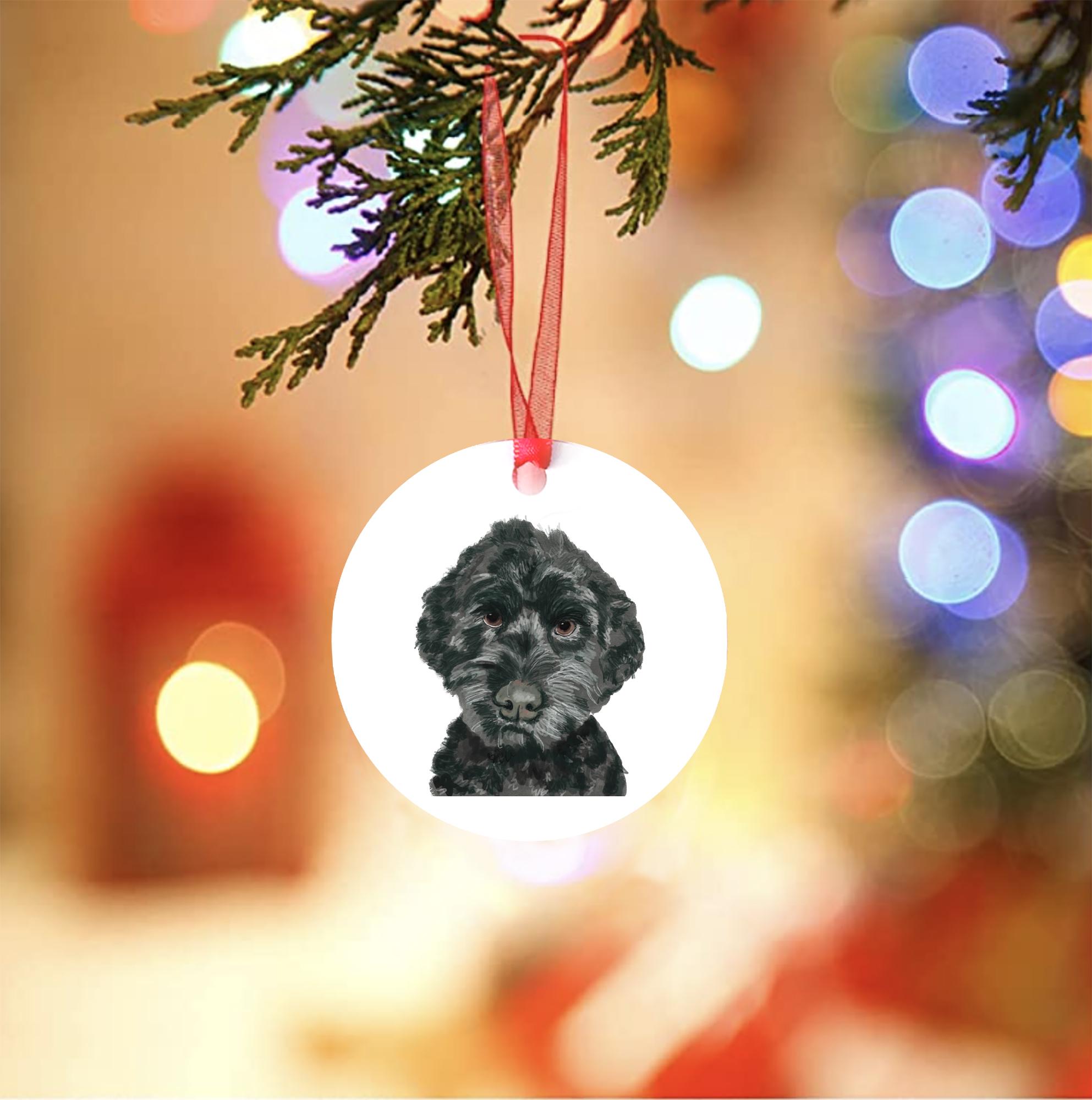 Personalized Pet Portrait Ornament, Custom Dog Cat Memorial Gift - Etsy