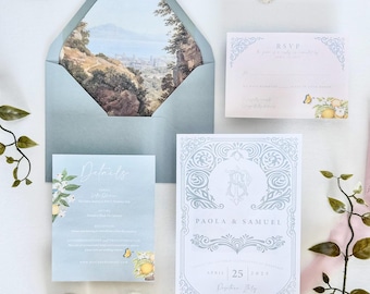 Italian Storybook Wedding Invitation Suite: Fairytale Romance