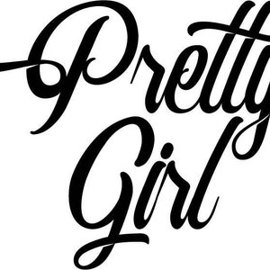 pretty girl words svg