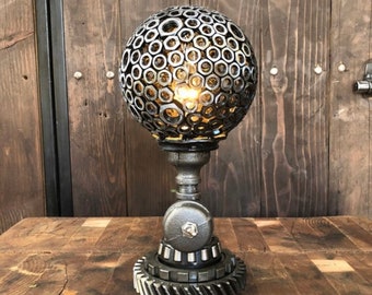 Steampunk Lamp/ Industrial Decor/ Industrial Lamp/ Table Lamp/ Industrial Table Lamp/ Farmhouse Table Lamp/ Accent Lamp