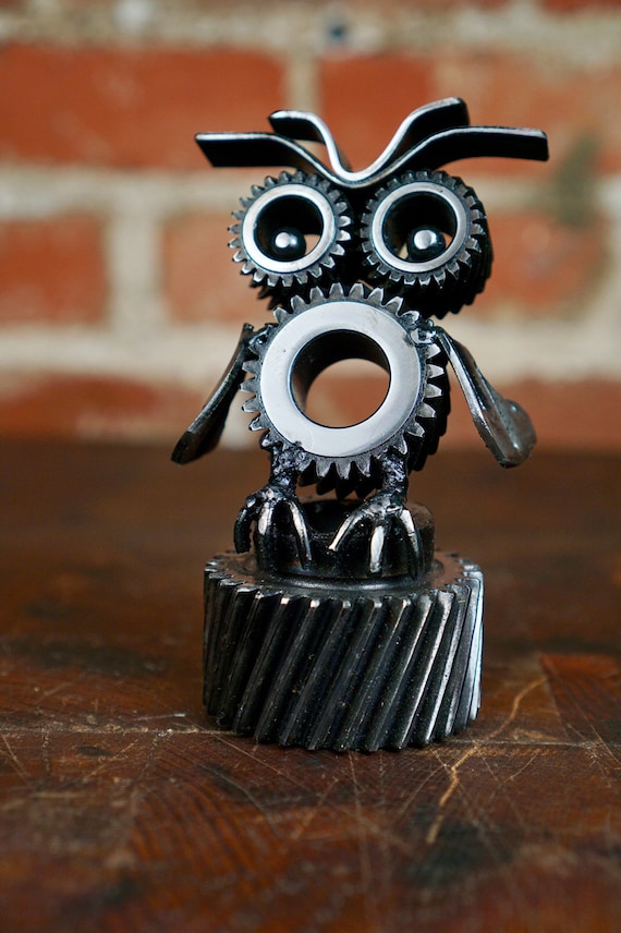 Owl Industrial Decor Owl Gift Owl Sculpture Metal Owl Owl