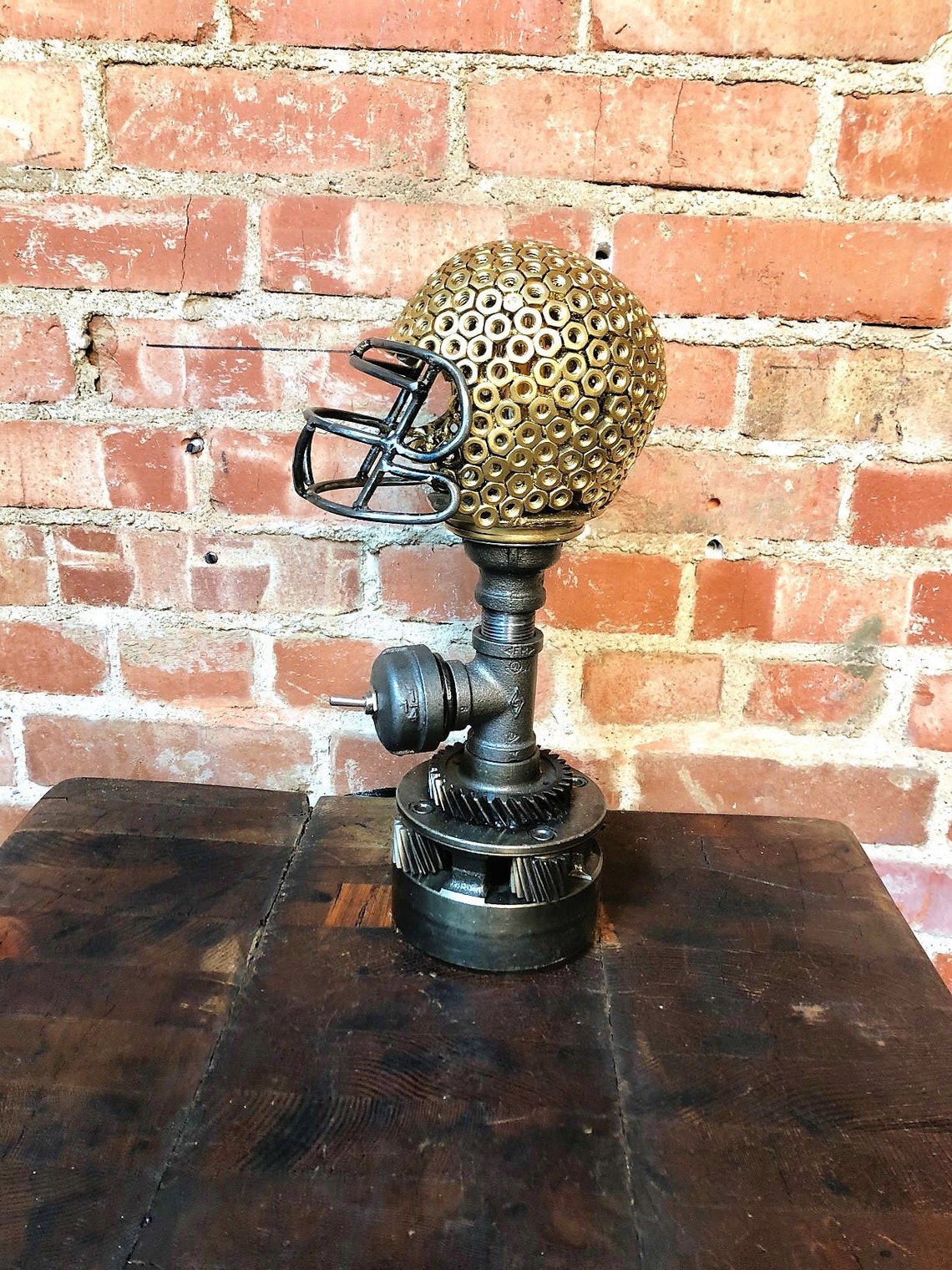 Football Helmet Lamp/ Notre Dame Football/ Gifts For Men/ Etsy