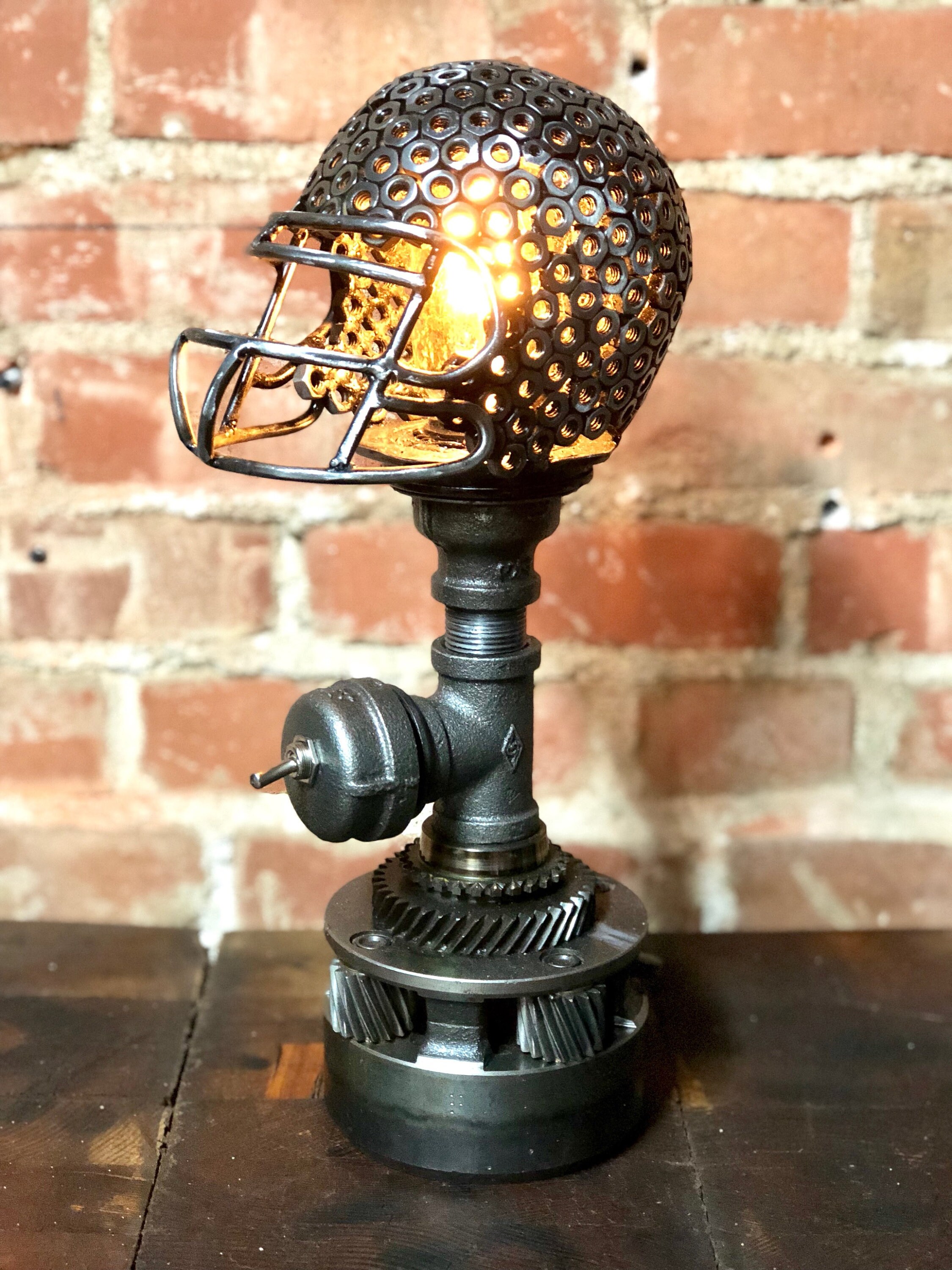 Football Helmet Lamp/ Notre Dame Football/ Gifts for Men/ Etsy