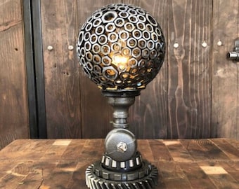 Handmade Industrial Table Lamp – Metal Pipe Edison Bulb Lighting
