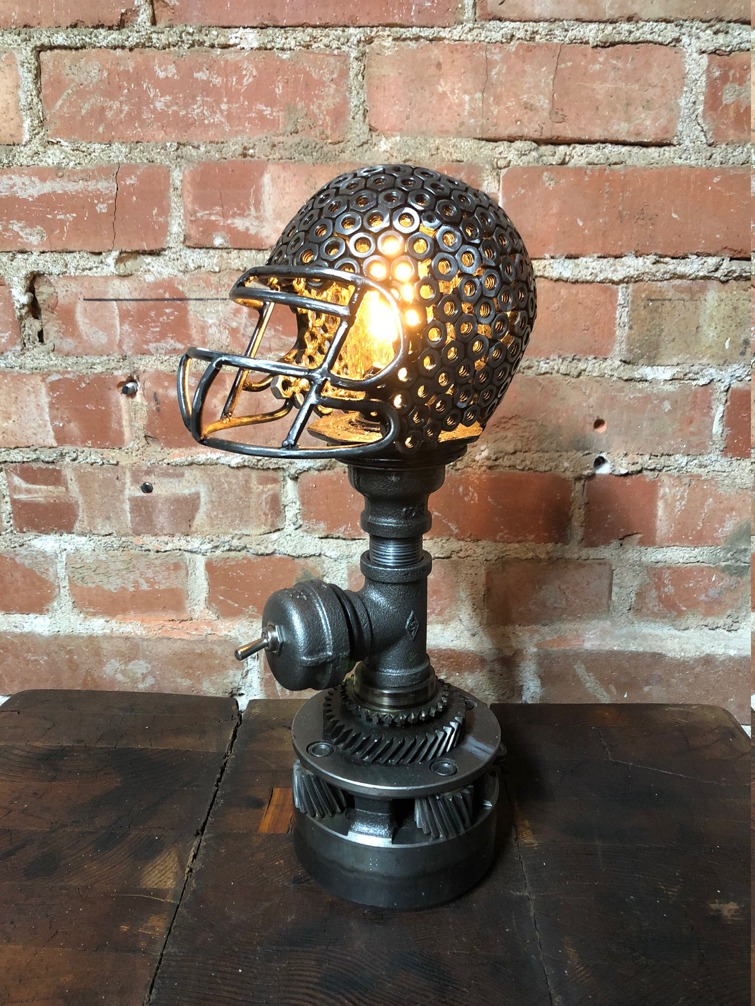 Football Helmet Lamp/ Notre Dame Football/ Gifts for Men/ Etsy