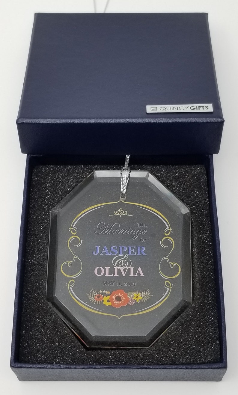 Free Shipping Rectangle Crystal Oval Heart 5 Pieces Personalized Wedding Crystal Ornament Octagon Full Color Printing