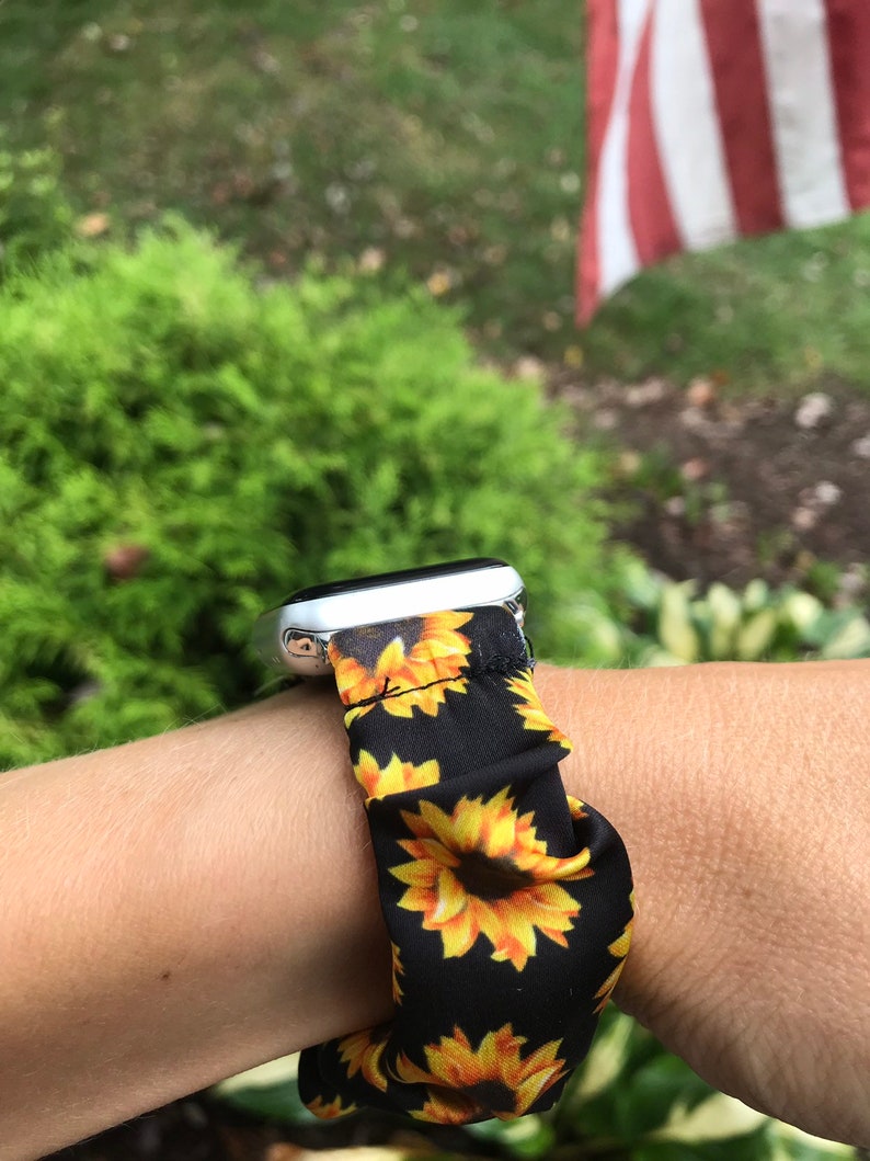 Apple Watch Band SCRUNCHIE SUNFLOWER 38mm 40mm 42mm 44mm M/L Etsy