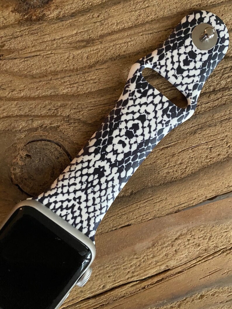 APPLE WATCH BAND Snakeskin Black and White Print 38mm 40mm Etsy