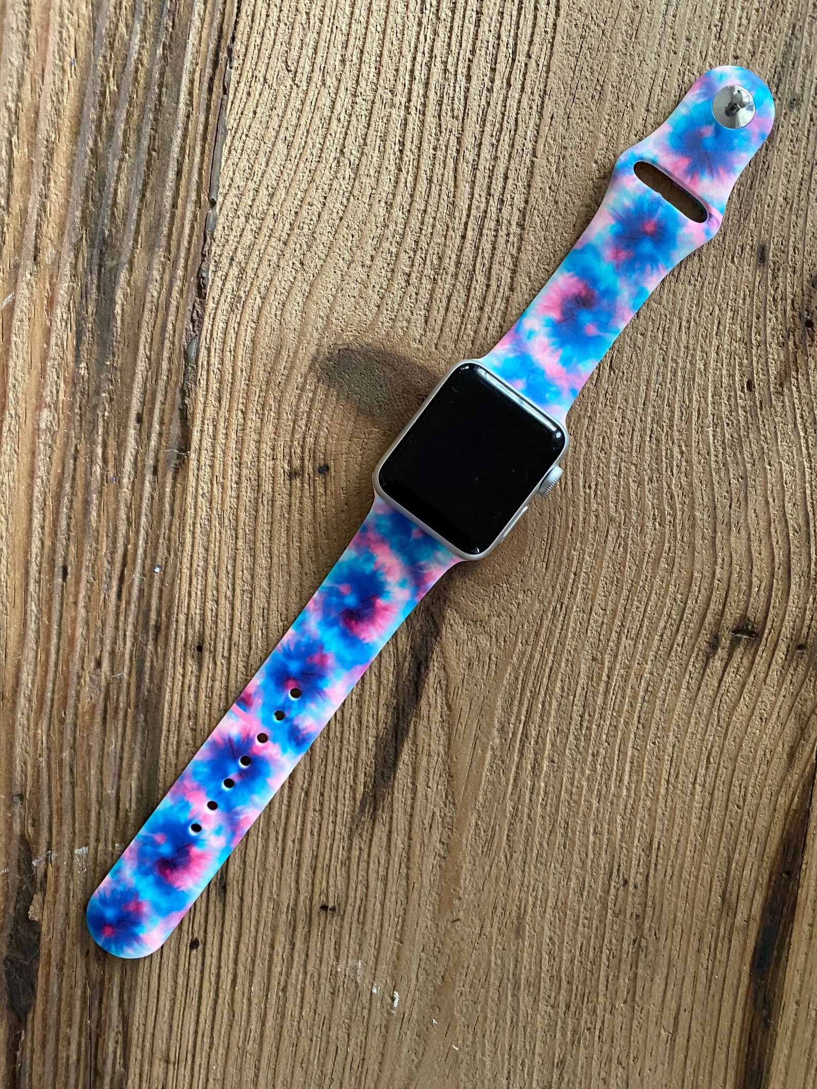 Apple Watch Band Pink Blue Purple Tie Dye 38mm 40mm 42mm 44mm Etsy