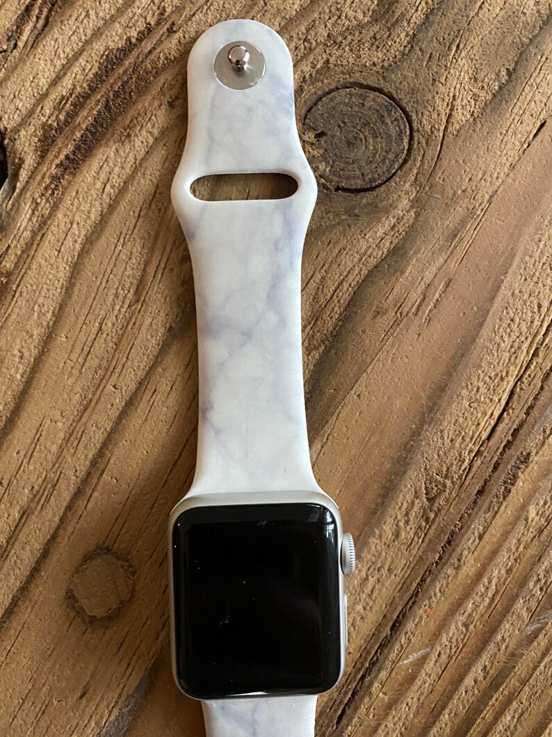 Apple Watch Band 38mm 40mm 42mm 44mm S/M M/L Gray White Marble Etsy