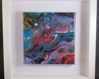 Paint Pouring, Paint Pour Art, Painted Canvas, Poured Paint, Fluid Art, Cell Painting, Wall Canvas, Wall Art, Framed Art, Abstract Art,